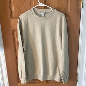 H&M Essentials No. 5 Size Small Men's Beige Oversized Sweatshirt